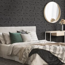 Alderley Black Floral Smooth Wallpaper -Home Paint Store alderley black floral smooth wallpaper5059340410227 20i