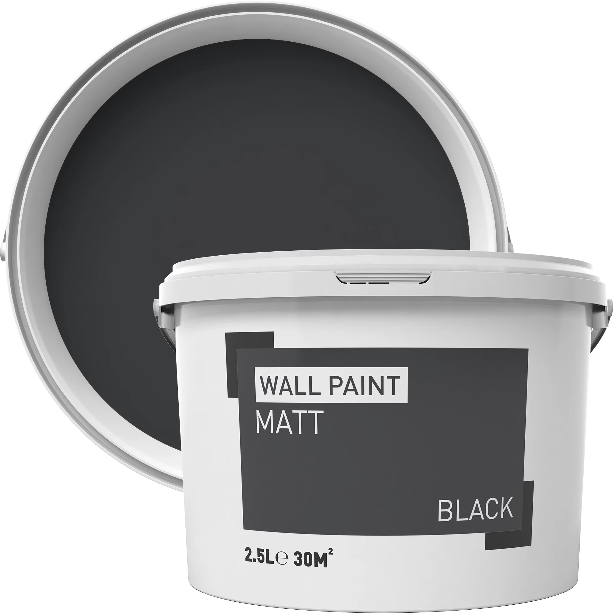 Black Matt Emulsion Paint, 2.5L 4 Black Matt Emulsion Paint, 2.5L - Image 2