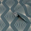 Boutique Marquise Emerald Geometric Gold Effect Textured Wallpaper -Home Paint Store boutique marquise emerald geometric gold effect textured wallpaper5011583445305 36c bq