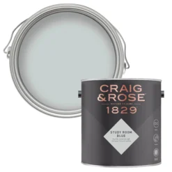 Craig & Rose 1829 Study Room Blue Chalky Emulsion Paint, 2.5L
