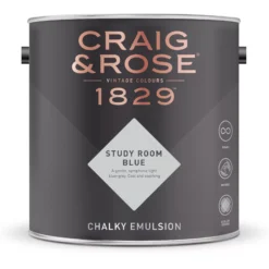 Craig & Rose 1829 Study Room Blue Chalky Emulsion Paint, 2.5L 9 Craig & Rose 1829 Study Room Blue Chalky Emulsion Paint, 2.5L -Home Paint Store craig rose 1829 study room blue chalky emulsion paint 2 5l5036211062426 08c bq
