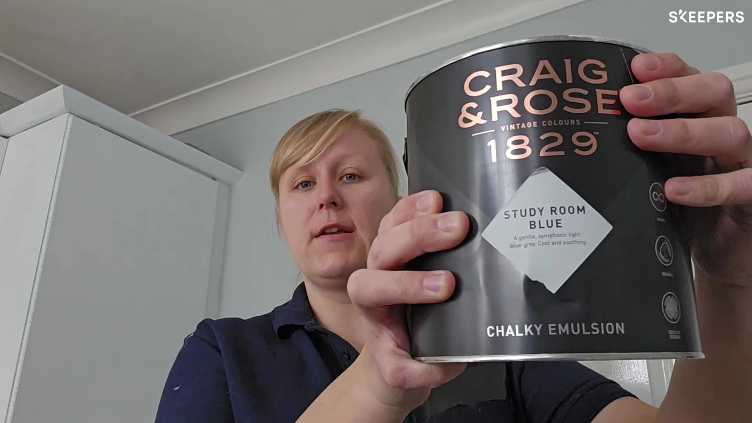 Craig & Rose 1829 Study Room Blue Chalky Emulsion Paint, 2.5L 4 Craig & Rose 1829 Study Room Blue Chalky Emulsion Paint, 2.5L - Image 2