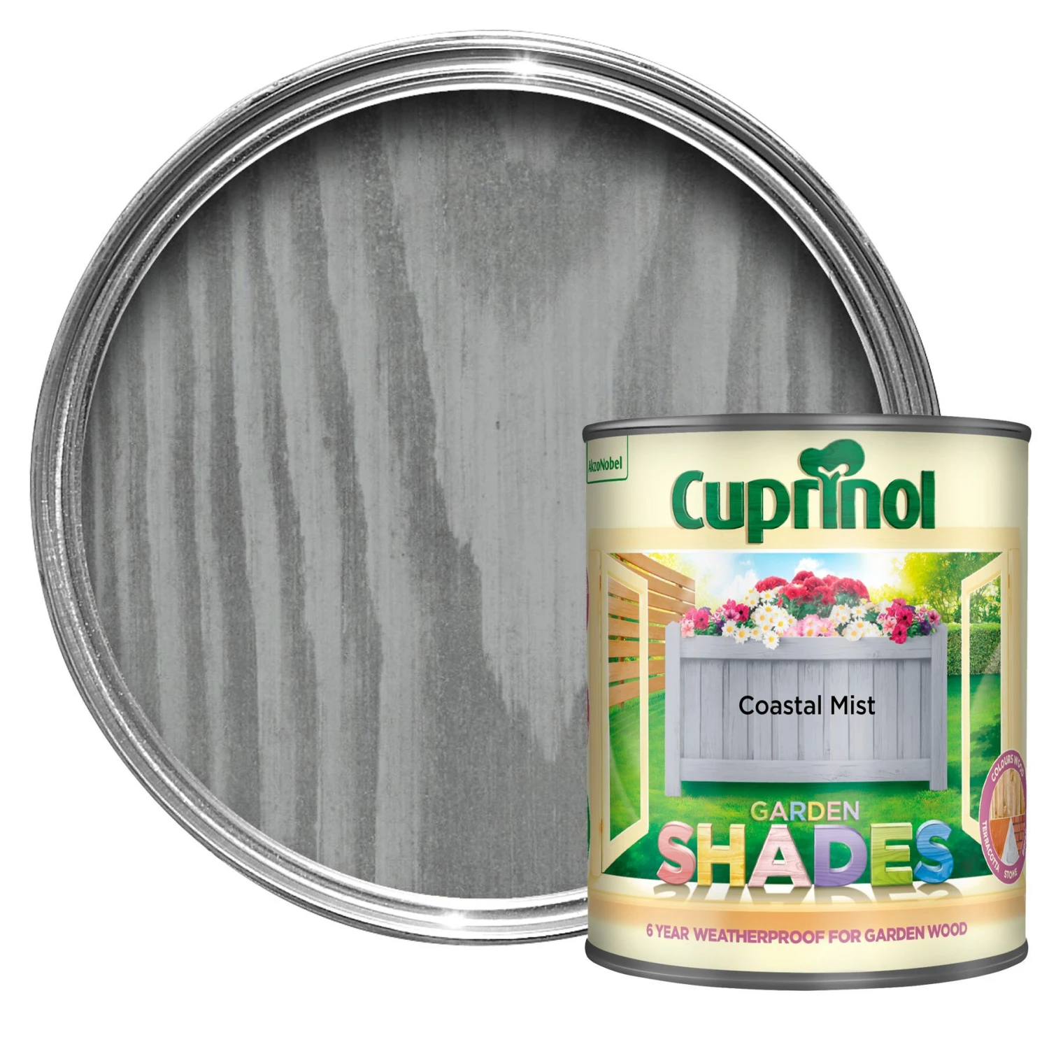 Cuprinol Garden Shades Coastal Mist Matt Multi-surface Exterior Wood Paint, 1L 3 Cuprinol Garden Shades Coastal Mist Matt Multi-surface Exterior Wood Paint, 1L