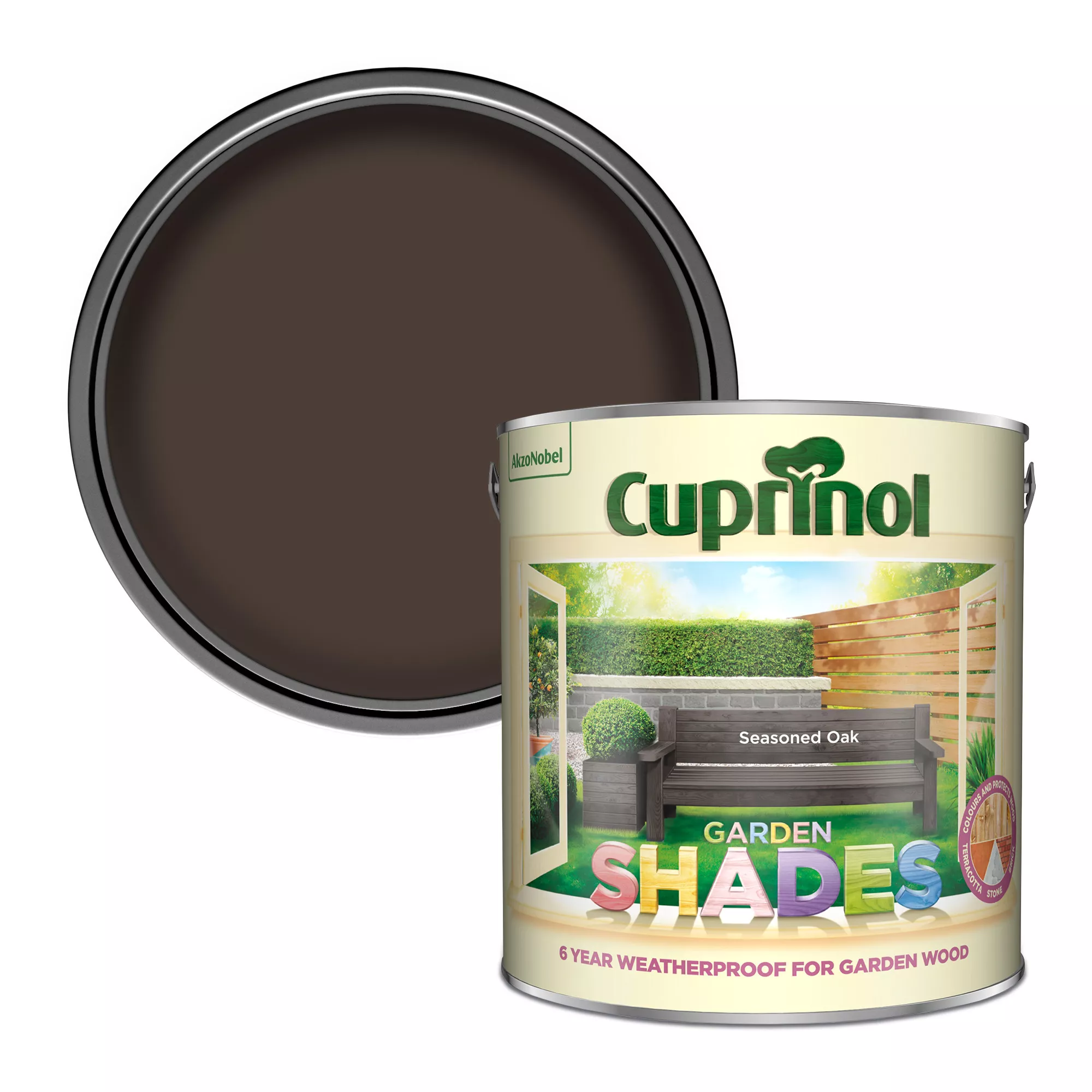 Cuprinol Garden Shades Seasoned Oak Matt Exterior Wood Paint, 2.5L 3 Cuprinol Garden Shades Seasoned Oak Matt Exterior Wood Paint, 2.5L