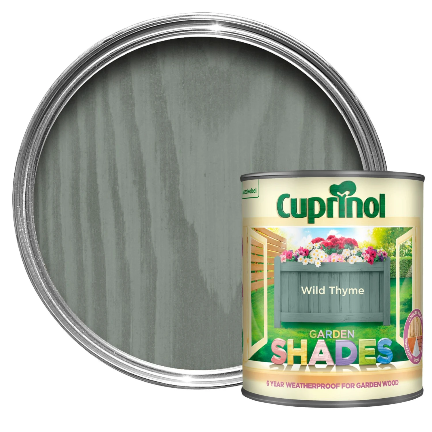 Cuprinol Garden Shades Wild Thyme Matt Multi-surface Exterior Wood Paint, 1L 3 Cuprinol Garden Shades Wild Thyme Matt Multi-surface Exterior Wood Paint, 1L