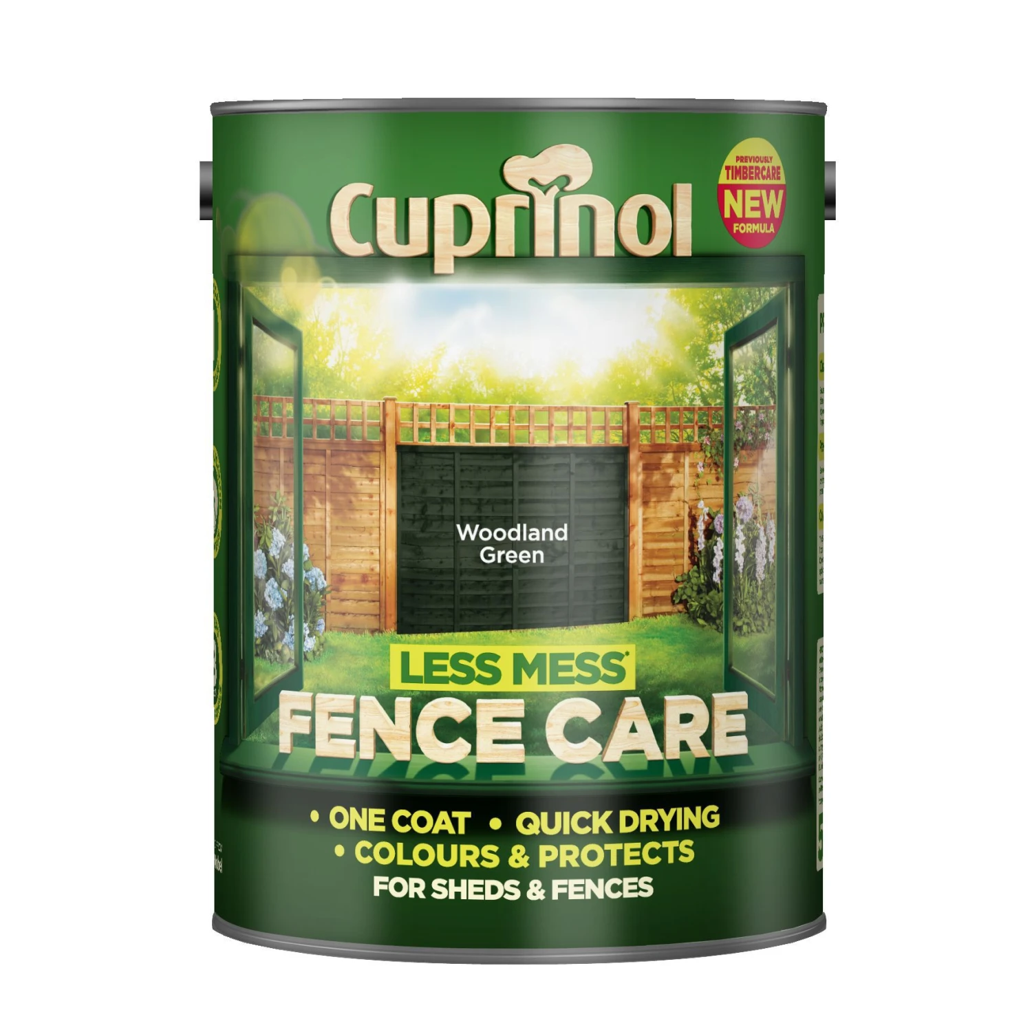 Cuprinol Less Mess Fence Care Woodland Green Matt Treatment, 5L 4 Cuprinol Less Mess Fence Care Woodland Green Matt Treatment, 5L - Image 2