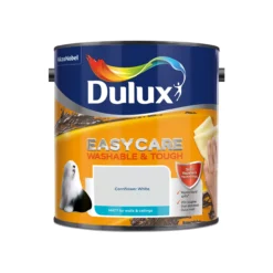 Dulux Easycare Cornflower White Matt Emulsion Paint, 2.5L -Home Paint Store dulux easycare cornflower white matt emulsion paint 2 5l5010212623947 08c bq