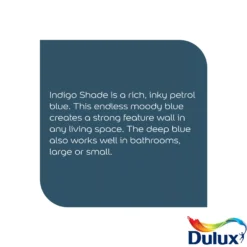 Dulux Easycare Washable & Tough Indigo Shade Matt Wall Paint, 2.5L -Home Paint Store dulux easycare washable tough indigo shade matt wall paint 2 5l5010212658529 36c bq