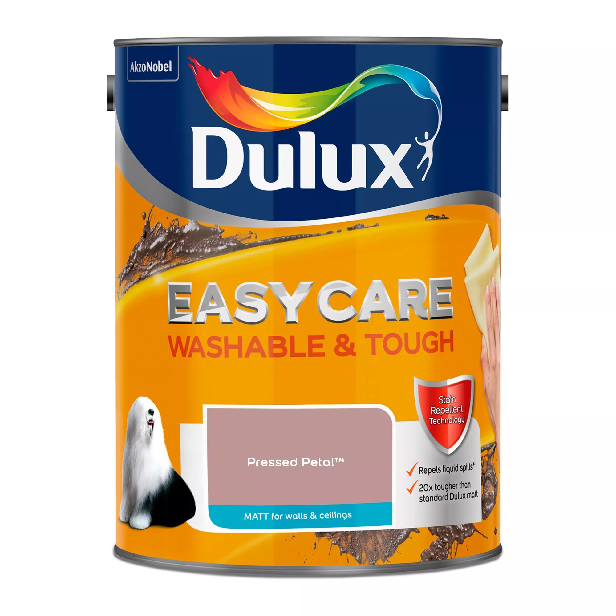 Dulux Easycare Washable & Tough Pressed Petal Matt Wall Paint, 5L 4 Dulux Easycare Washable & Tough Pressed Petal Matt Wall Paint, 5L - Image 2