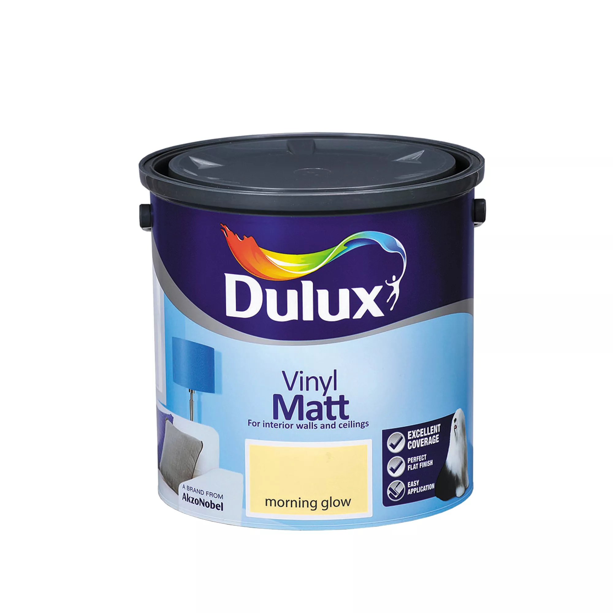Dulux Morning Glow Vinyl Matt Emulsion Paint, 2.5L 4 Dulux Morning Glow Vinyl Matt Emulsion Paint, 2.5L - Image 2