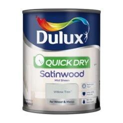 Dulux Quick Dry Willow Tree Satinwood Metal & Wood Paint, 750ml -Home Paint Store dulux quick dry willow tree satinwood metal wood paint 750ml5010212585429 08c bq