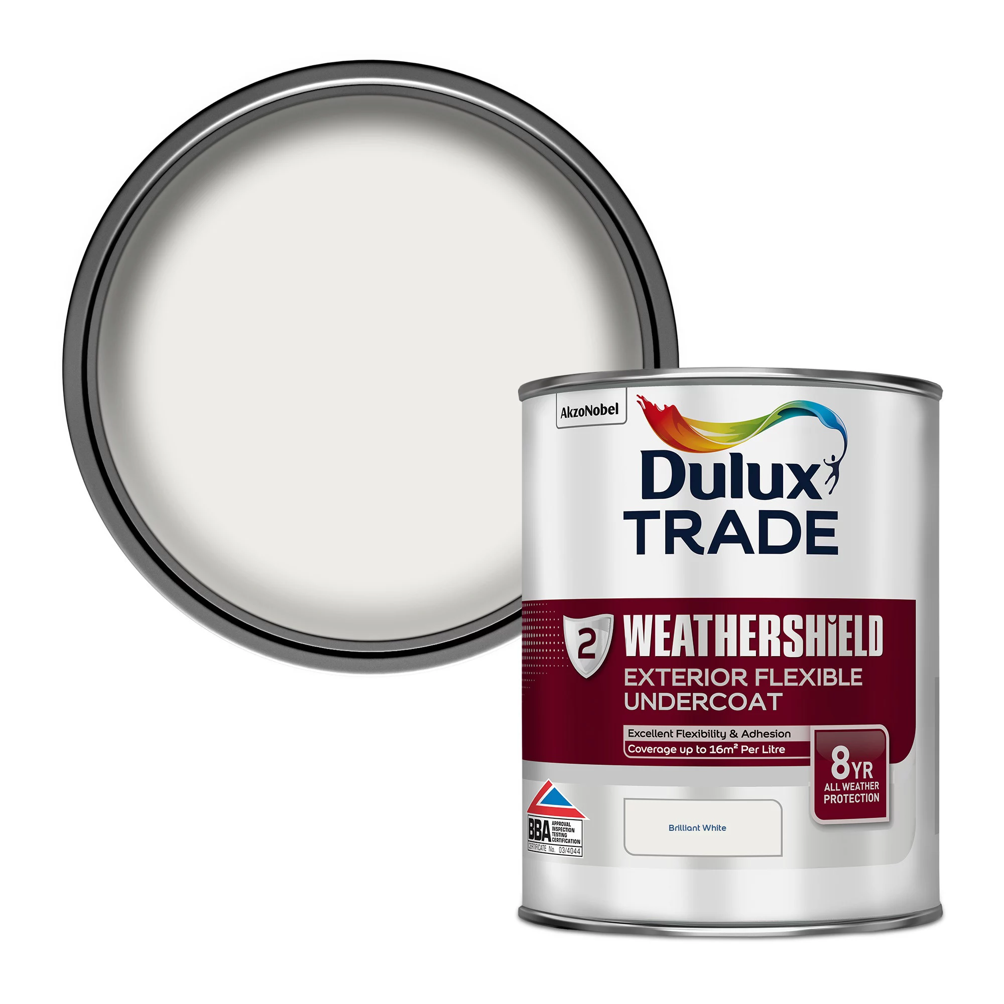 Dulux Trade Weathershield Brilliant White Metal & Wood Undercoat, 1L 3 Dulux Trade Weathershield Brilliant White Metal & Wood Undercoat, 1L