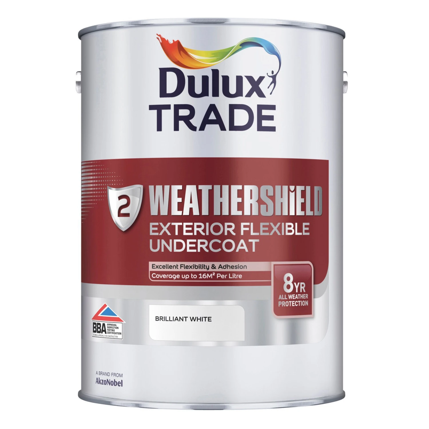 Dulux Trade Weathershield Brilliant White Metal & Wood Undercoat, 1L 4 Dulux Trade Weathershield Brilliant White Metal & Wood Undercoat, 1L - Image 2