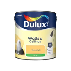 Dulux Walls & Ceilings Banana Split Silk Emulsion Paint, 2.5L -Home Paint Store dulux walls ceilings banana split silk emulsion paint 2 5l5010212640104 08c bq