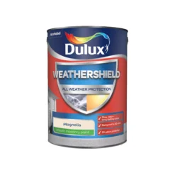 Dulux Weathershield Magnolia Smooth Matt Masonry Paint, 5L -Home Paint Store dulux weathershield magnolia smooth matt masonry paint 5l5010212644461 08c bq