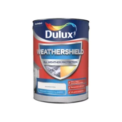 Dulux Weathershield Pure Brilliant White Textured Matt Masonry Paint, 5L -Home Paint Store dulux weathershield pure brilliant white textured matt masonry paint 5l5010212644669 08c bq