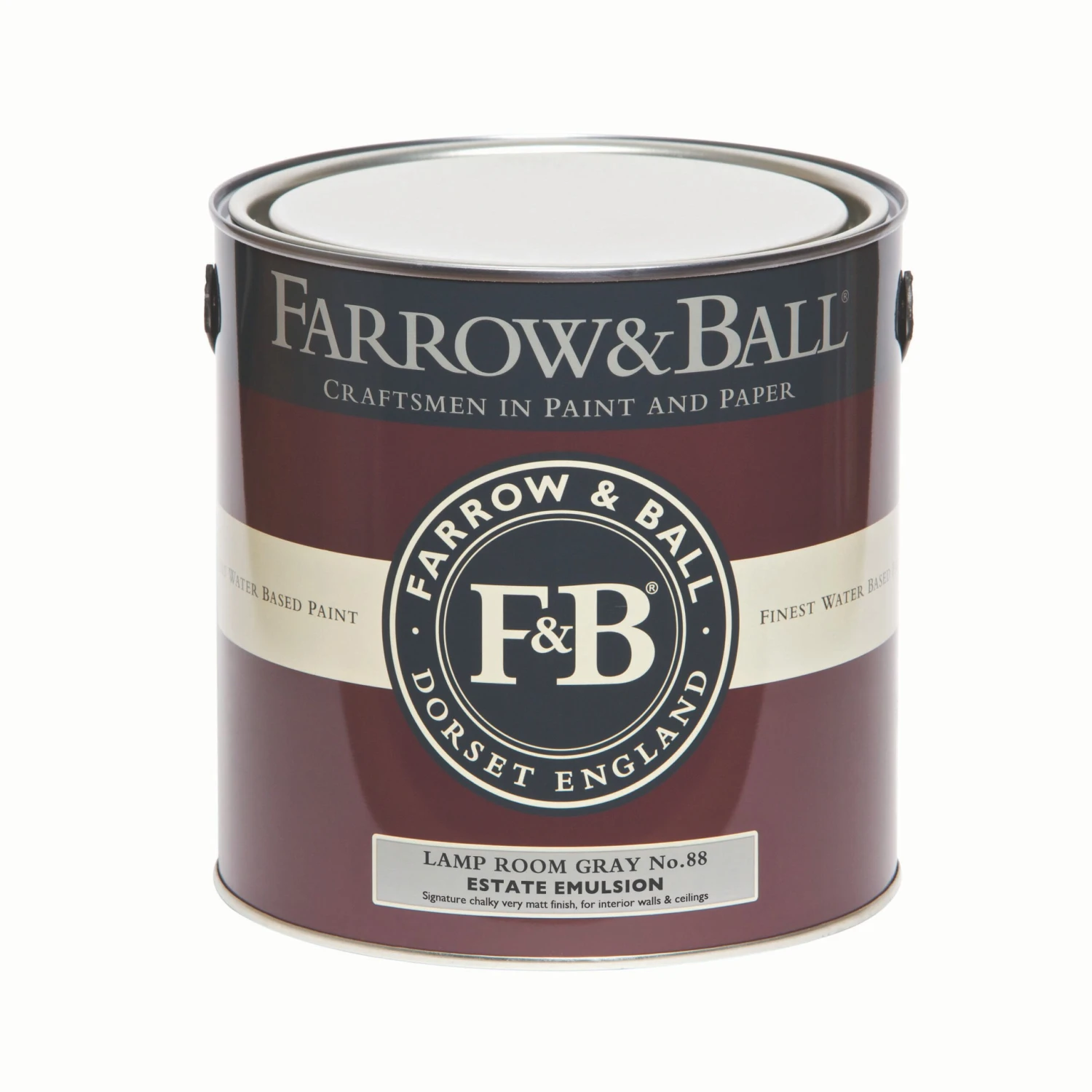 Farrow & Ball Estate Lamp Room Gray No.88 Matt Emulsion Paint, 2.5L 4 Farrow & Ball Estate Lamp Room Gray No.88 Matt Emulsion Paint, 2.5L - Image 2