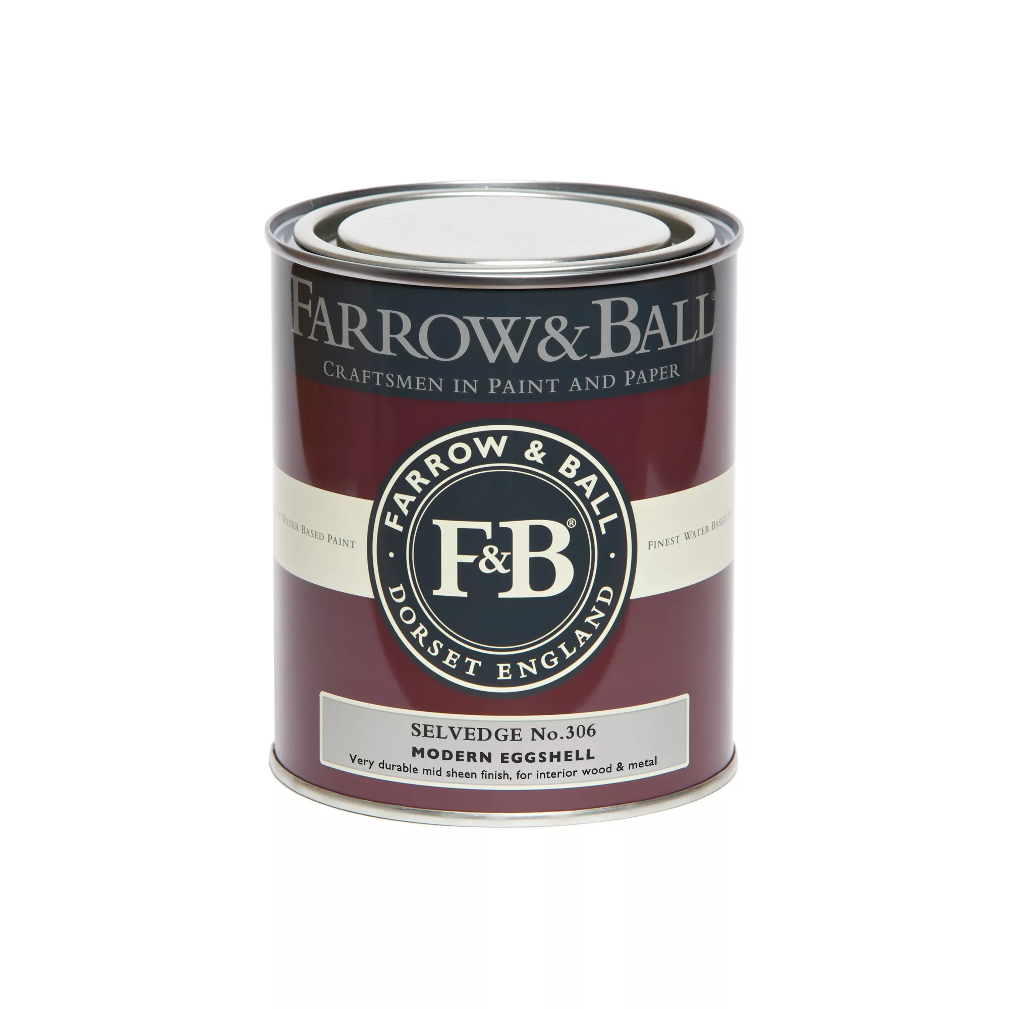 Farrow & Ball Modern Selvedge No.306 Eggshell Paint, 750ml 4 Farrow & Ball Modern Selvedge No.306 Eggshell Paint, 750ml - Image 2
