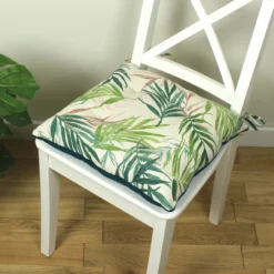 Furn. Pink Palm Leaf Square Seat Pad, Pair Of 2 (L)17cm X (W)43cm -Home Paint Store furn pink palm leaf square seat pad pair of 2 l 17cm x w 43cm5025532700100 01i bq