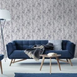 GoodHome Carnanton Navy Floral Metallic Effect Smooth Wallpaper -Home Paint Store goodhome carnanton navy floral metallic effect smooth wallpaper5059340410593 20i