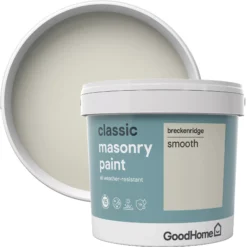 GoodHome Classic Breckenridge Smooth Matt Masonry Paint, 5L -Home Paint Store goodhome classic breckenridge smooth matt masonry paint 5l3663602520962 37c