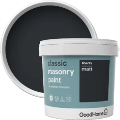GoodHome Classic Liberty Smooth Matt Masonry Paint, 5L Tin -Home Paint Store goodhome classic liberty smooth matt masonry paint 5l tin5059340073644 37c BQ
