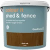 GoodHome Colour It Dark Oak Matt Fence & Shed Stain, 5L -Home Paint Store goodhome colour it dark oak matt fence shed stain 5l5036581088682 02c