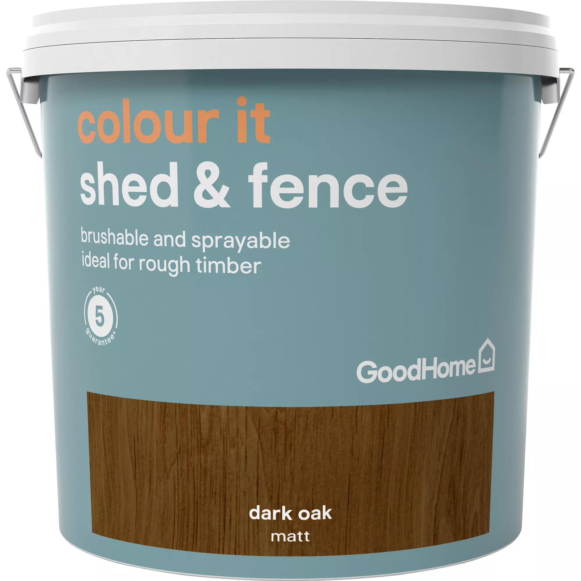 GoodHome Colour It Dark Oak Matt Fence & Shed Stain, 9L 3 GoodHome Colour It Dark Oak Matt Fence & Shed Stain, 9L