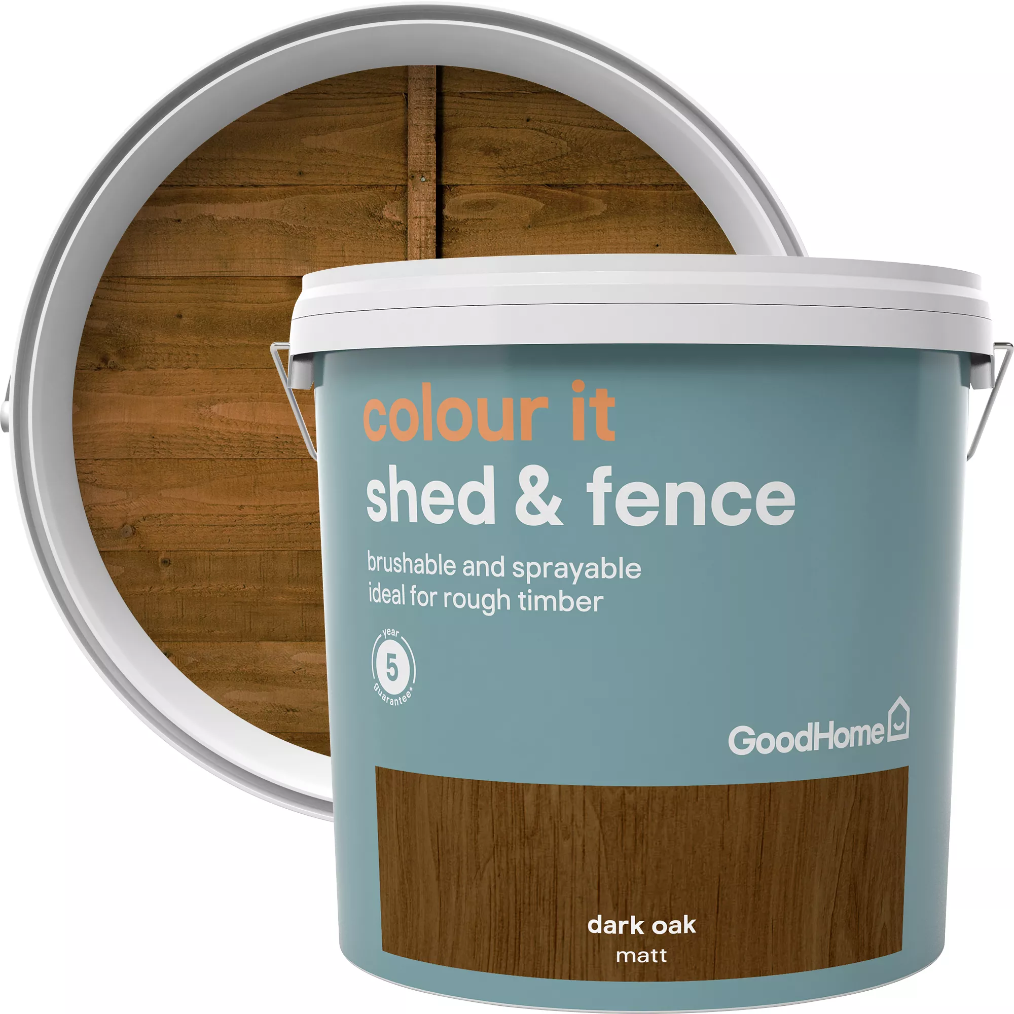 GoodHome Colour It Dark Oak Matt Fence & Shed Stain, 9L 4 GoodHome Colour It Dark Oak Matt Fence & Shed Stain, 9L - Image 2