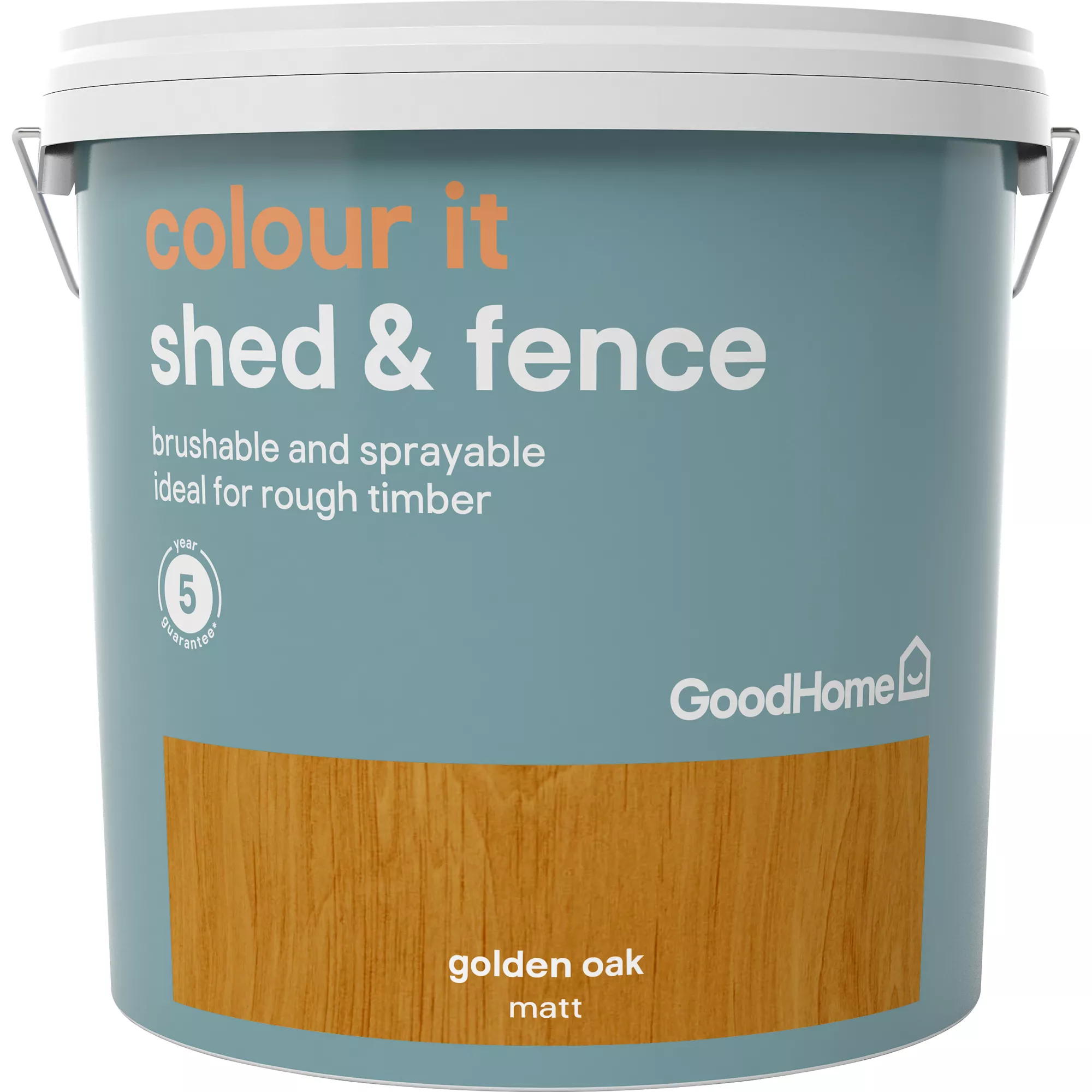 GoodHome Colour It Golden Oak Matt Fence & Shed Stain, 9L 3 GoodHome Colour It Golden Oak Matt Fence & Shed Stain, 9L