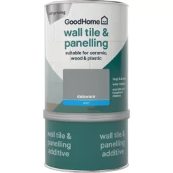 GoodHome Durable Delaware Matt Wall Tile & Panelling Paint, 750ml -Home Paint Store goodhome durable delaware matt wall tile panelling paint 750ml3663602583813 02c