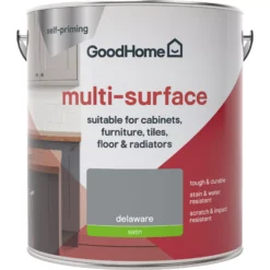 GoodHome Durable Delaware Satin Multi-surface Paint, 2L 8 GoodHome Durable Delaware Satin Multi-surface Paint, 2L -Home Paint Store goodhome durable delaware satin multi surface paint 2l3663602586173 02c