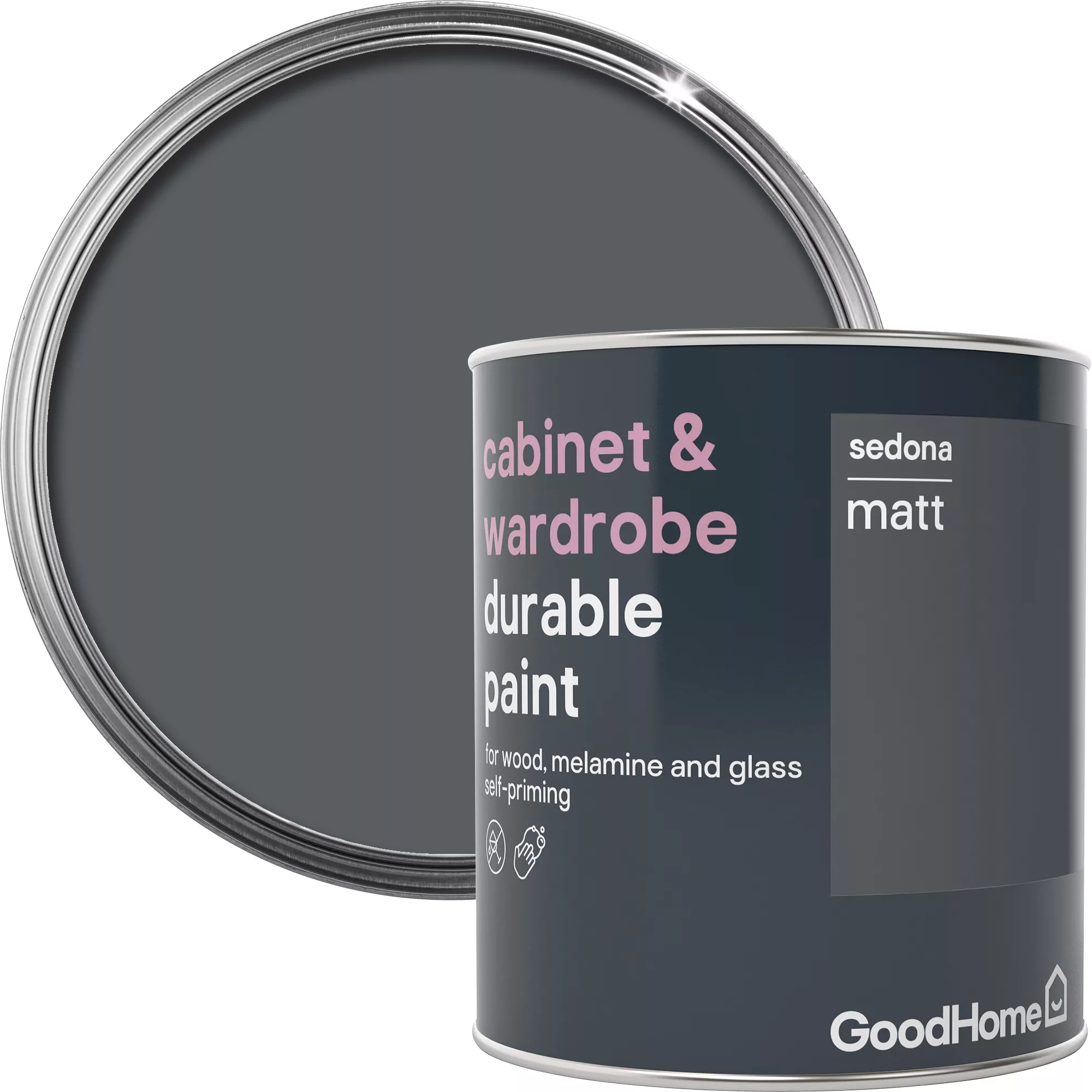 GoodHome Durable Sedona Matt Cabinet & Wardrobe Paint, 750ml 5 GoodHome Durable Sedona Matt Cabinet & Wardrobe Paint, 750ml - Image 3
