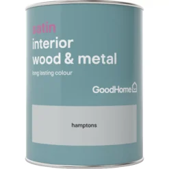 GoodHome Hamptons Satin Metal & Wood Paint, 750ml -Home Paint Store goodhome hamptons satin metal wood paint 750ml5036581059422 02c BQ