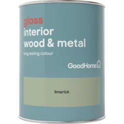 GoodHome Limerick Gloss Metal & Wood Paint, 750ml -Home Paint Store goodhome limerick gloss metal wood paint 750ml5036581061814 02c BQ