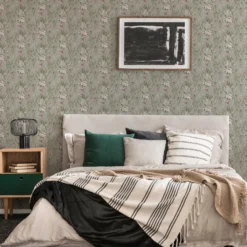 GoodHome Maristow Sage Floral Metallic Effect Textured Wallpaper -Home Paint Store goodhome maristow sage floral metallic effect textured wallpaper5059340410722 20i