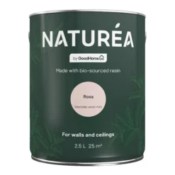 GoodHome Naturéa Rosa Velvet Matt Emulsion Paint, 2.5L -Home Paint Store goodhome naturea rosa velvet matt emulsion paint 2 5l5059340274027 02c