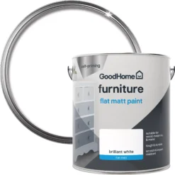 GoodHome North Pole (Brilliant White) Flat Matt Furniture Paint, 2L 9 GoodHome North Pole (Brilliant White) Flat Matt Furniture Paint, 2L -Home Paint Store goodhome north pole brilliant white flat matt furniture paint 2l3663602578529 21c