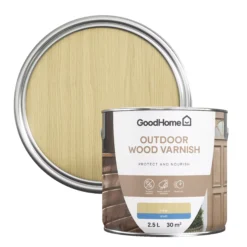GoodHome Outdoor Clear Matt Varnish, 2.5L