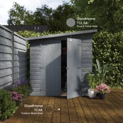 GoodHome Outdoor Dark Oak Satin Quick Dry Wood Stain, 2.5L -Home Paint Store goodhome outdoor dark oak satin quick dry wood stain 2 5l5059340297460 19i EN 2022