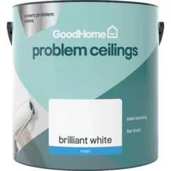 GoodHome Problem Ceilings Brilliant White Matt Emulsion Paint, 2.5L 5 GoodHome Problem Ceilings Brilliant White Matt Emulsion Paint, 2.5L -Home Paint Store goodhome problem ceilings brilliant white matt emulsion paint 2 5l5059340232041 02c