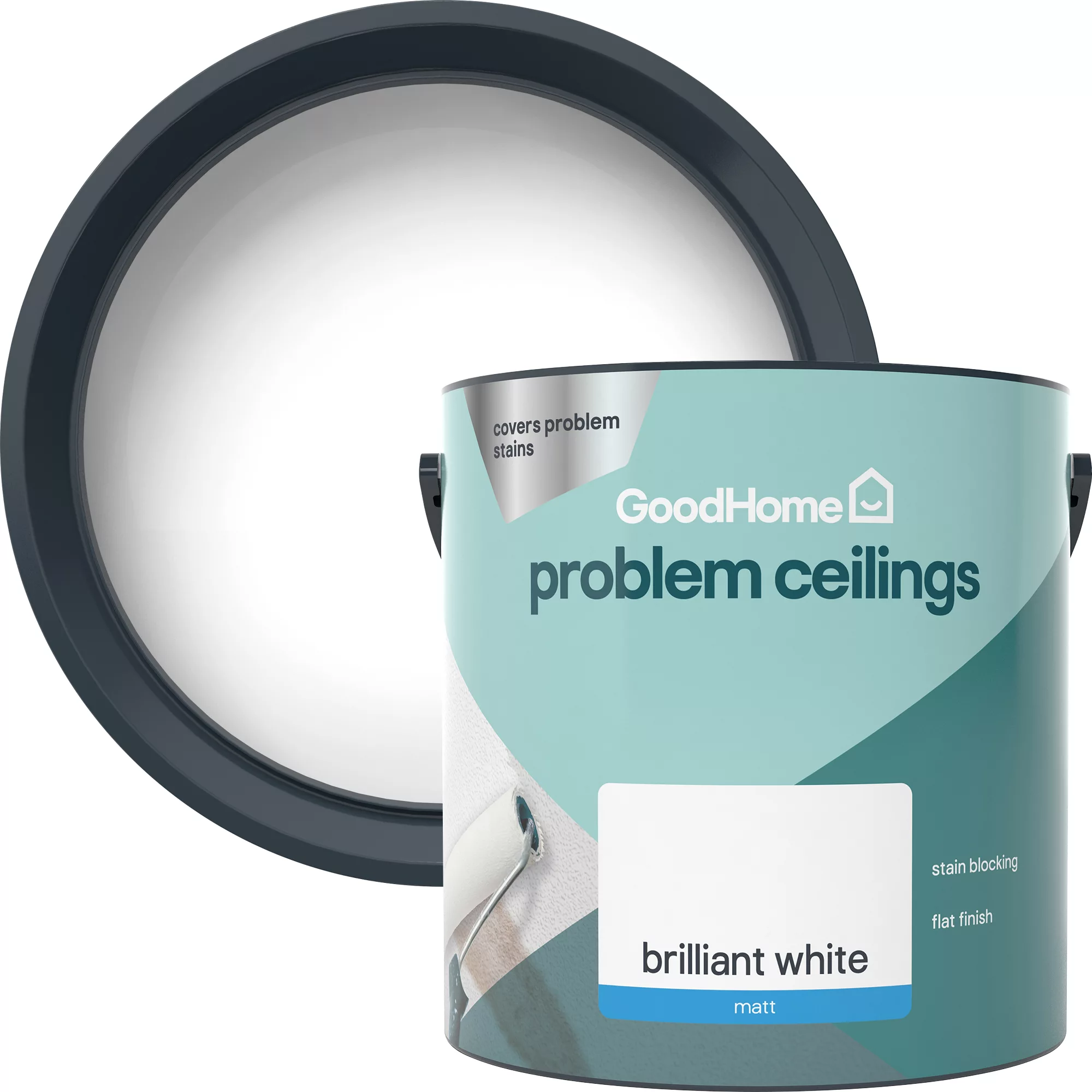 GoodHome Problem Ceilings Brilliant White Matt Emulsion Paint, 2.5L 3 GoodHome Problem Ceilings Brilliant White Matt Emulsion Paint, 2.5L