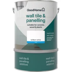 GoodHome Renovation Brilliant White Matt Wall Tile & Panelling Paint, 2L 7 GoodHome Renovation Brilliant White Matt Wall Tile & Panelling Paint, 2L -Home Paint Store goodhome renovation brilliant white matt wall tile panelling paint 2l5059340288468 02c