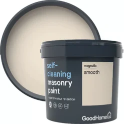 GoodHome Self-cleaning Magnolia Smooth Matt Masonry Paint, 5L 10 GoodHome Self-cleaning Magnolia Smooth Matt Masonry Paint, 5L -Home Paint Store goodhome self cleaning magnolia smooth matt masonry paint 5l3663602521174 37c