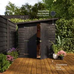 GoodHome Teak Matt Quick Dry Decking Wood Stain, 2.5L -Home Paint Store goodhome teak matt quick dry decking wood stain 2 5l5059340297163 19i EN 2022