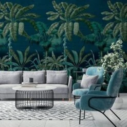 GoodHome Tugtu Blue & Green Tropical Matt Mural 13 GoodHome Tugtu Blue & Green Tropical Matt Mural -Home Paint Store goodhome tugtu blue green tropical matt mural5059340411064 01i