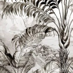 GoodHome Turman Black & White Tropical Matt Mural -Home Paint Store goodhome turman black white tropical matt mural5059340411095 37c