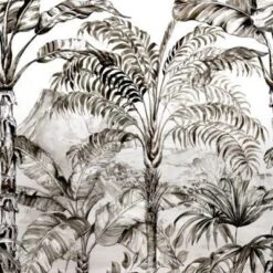 GoodHome Turman Black & White Tropical Matt Mural -Home Paint Store goodhome turman black white tropical matt mural5059340411095 38c