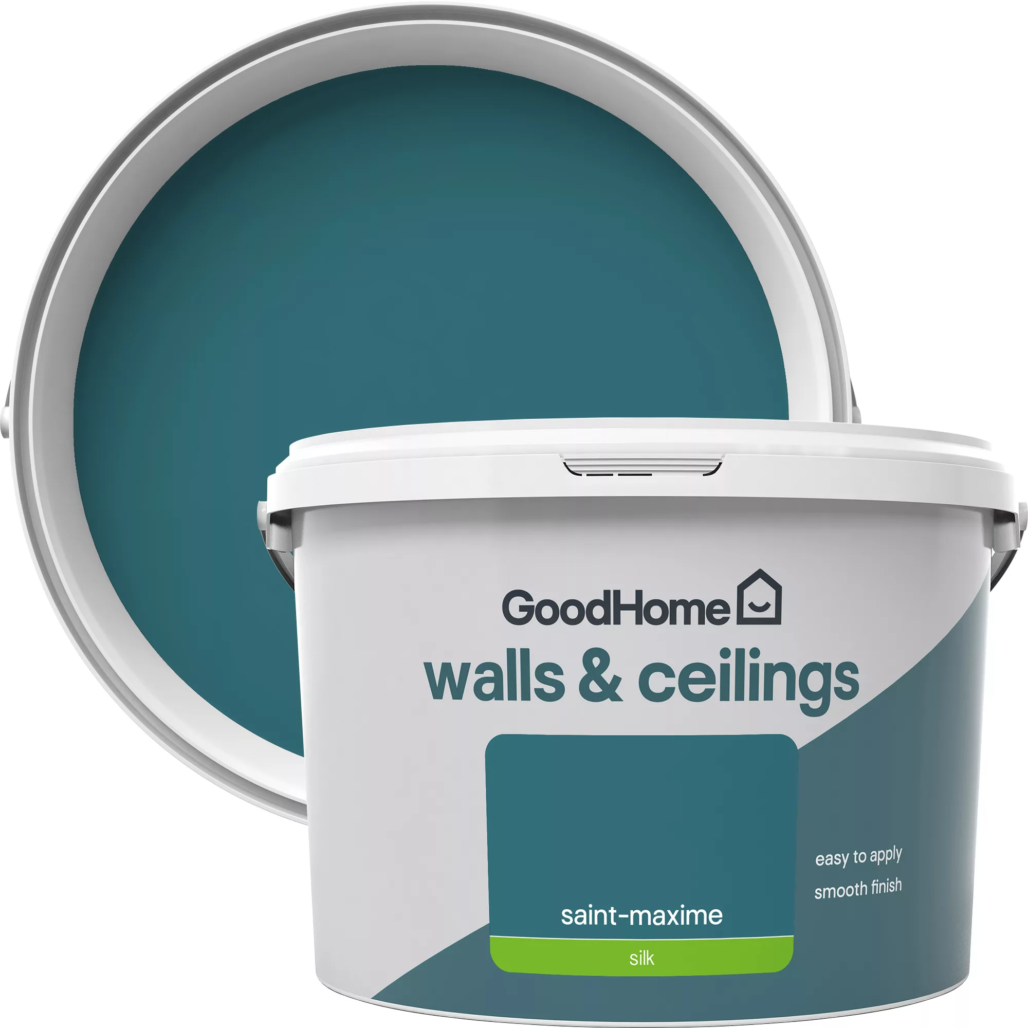 GoodHome Walls & Ceilings Saint-maxime Silk Emulsion Paint, 2.5L 3 GoodHome Walls & Ceilings Saint-maxime Silk Emulsion Paint, 2.5L