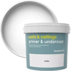 GoodHome Walls & Ceilings White Wall & Ceiling Primer & Undercoat, 5L -Home Paint Store goodhome walls ceilings white wall ceiling primer undercoat 5l5036581057084 37c
